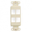 Leviton, QuickPort&reg; Decora 4-Port Insert, 41644-T