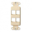 Leviton, QuickPort&reg; Decora Plus 4-Port Insert, 40754-BI