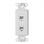 Leviton, QuickPort&reg; Decora 2-Port Insert With Phone Jacks, 41666-W