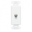 Leviton, Decora Video Single F-Type Wall Jack Insert, 40681-W
