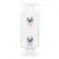 Leviton, Decora Video Duplex F-Type Wall Jack Insert, 40682-W