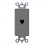 Leviton, Decora 6P4C Telephone Wall Jack Insert, 40649-GY