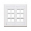 Leviton, QuickPort&reg; Dual-Gang 12-Port Wallplate, 42080-12W
