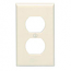 Leviton, 82003, 1 Gang Duplex Receptacle, Almond, Wall Plate 