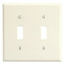 Leviton, 82009, 2 Gang 2 Toggle Switch, Almond, Wall Plate 