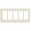 Leviton, 80423-A, 5 Gang 5 Decora/GFI, Almond, Wall Plate 