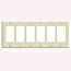Leviton, 80436-A, 6 Gang 6 Decora/GFI, Almond, Wall Plate 