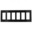 Leviton, 80436-E, 6 Gang 6 Decora/GFI, Black, Wall Plate