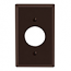 Leviton, 85004, 1 Gang Single Receptacle, Brown, Wall Plate