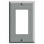 Leviton, 80401-GY, 1 Gang Decora/GFI, Plastic, Wall Plate 