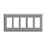 Leviton, 80423-GY, 5 Gang 5 Decora/GFI, Grey, Wall Plate