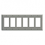 Leviton, 80436-GY, 6 Gang 6 Decora/GFI, Grey, Wall plate