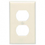 Cooper, 2032LA-BOX, 1 Gang Duplex Receptacle, Light Almond, Wall Plate