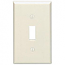 Leviton, 78001, 1 Gang Toggle Switch, Light Almond, Wall Plate