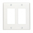 Leviton, 80409-T, 2 Gang 2 Decora/GFI, Light Almond, Wall  Plate 