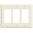 Leviton, 80411-T, 3 Gang 3 Decora/GFI, Light Almond, Wall Plate