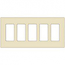 Leviton, 80423-T, 5 Gang 5 Decora/GFI, Light Almond, Wall Plate