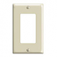 Leviton, 80401-I, 1 Gang Decora/GFI, Ivory, Wall Plate