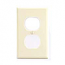 Leviton, 86003, 1 Gang Duplex Receptacle, Ivory, Wall Plate