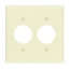 Leviton, 86052, 2 Gang 2 Single Receptacle, Ivory, Wall Plate