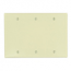 Leviton, 86033, 3 Gang 3 Blank, Ivory, Wall Plate 