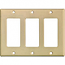 Cooper, 2163V-BOX, 3 Gang 3 Decora/GFI, Ivory, Wall Plate