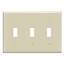 Cooper, 2141V-BOX, 3 Toggle Switch, Ivory, Wall Plate