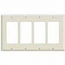 Cooper, 2164V-BOX, 4 Gang 4 Decora/GFI, Ivory, Wall Plate