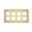 Leviton, 86041, 4 Duplex Receptacle, Ivory, Wall Plate