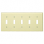 Leviton, 86023,5 Gang 5 Toggle Switch, Ivory, Wall Plate