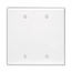 Cooper, 2137W-BOX, 2 Gang 2 Blank, White, Plastic, Wall Plate