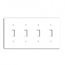 Leviton, 88012, 4 Gang 4 Toggle Switch, White, Plastic, Wall Plate