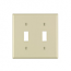 Mulberry, 84872, 2 Gang 2 Toggle Switch, Jumbo, Metal, Ivory, Wall Plate