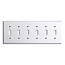 Mulberry, 86816, 6 Gang 6 Toggle Switch, Jumbo, Metal, White, Wall Plate