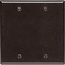Mulberry, 91152, 2 Gang 2 Blank Lexan, Brown Wall Plate