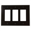 Mulberry, 91403, 3 Gang 3 Decora/GFCI Lexan, Brown, Wall Plate 