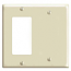 Mulberry, 92422, 2 Gang 1 Decora/GFI 1 Blank, Lexan, Ivory, Wall Plate
