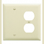 Mulberry, 92542, 2 Gang 1 Duplex Receptacle 1 Blank, Lexan, Ivory, Wall Plate