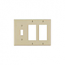 Mulberry, 92453, 1 Toggle Switch 2 Decora/GFI, Lexan, Ivory
