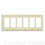 Leviton, 80436-I, 6 Gang 6 Decora/GFI, Lexan, Ivory