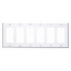 Mulberry, 90406, 6 Gang 6 Decora/GFI, Lexan, White, Wall Plate