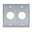 Mulberry, 83092, 2 Gang 2 Single Receptacle, Chrome, Wall Plate 