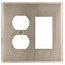 Mulberry, 83672, 2 Gang 1 Duplex Receptacle 1 Decora/GFI, Chrome, Wall Plate 