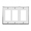 Mulberry, 83403, 3 Gang 3 Decora/GFI, Chrome, Wall Plate 
