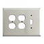Mulberry, 83543, 3 Gang 1 Duplex Receptacle, 2 Toggle Switch, Chrome, Wall Plate 