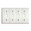 Mulberry, 83074, 4 Gang 4 Toggle Switch, Chrome, Wall Plate 