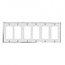 Mulberry, 83406, 6 Gang 6 Decora/GFI, Chrome, Wall Plate