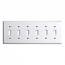 Mulberry, 83076, 6 Gang 6 Toggle Switch, Chrome, Wall Plate