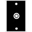 Mulberry, 97461, 1 Gang 3/4" Hole/Grommet, Stainless Steel, Wall Plate