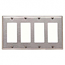 Mulberry, 97404, 4 Gang 4 Decora/GFI, Stainless Steel, Wall Plate